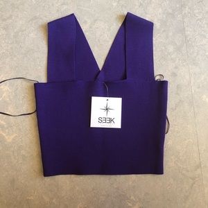 SEEK THE LABEL PURPLE BANDAGE TOP